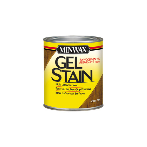 Minwax 260204444 4444 Gel Stain, Aged Oak, Liquid, 0.5 pt