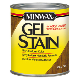 Minwax 260204444 4444 Gel Stain, Aged Oak, Liquid, 0.5 pt