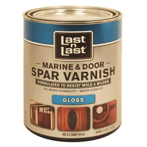 Last N Last 94004 Last n Last Marine & Door Spar Varnish - Gloss/Water Clean Up - Quart