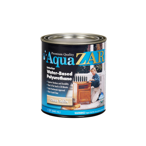 Aqua ZAR Interior Water-Based Polyurethane 1 Qt - Satin Crystal Clear