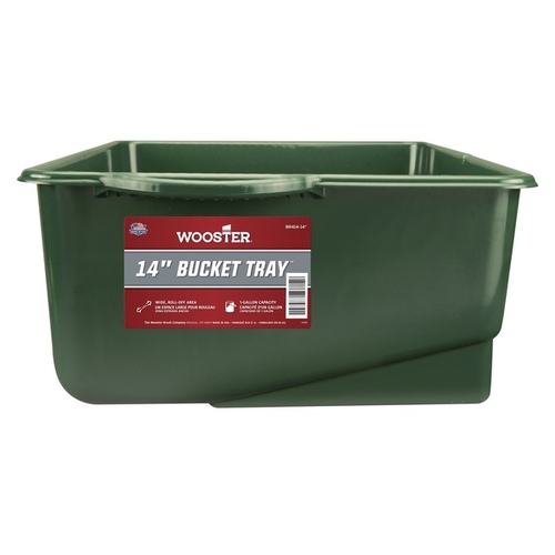 Wooster 0BR4140140 SHERLOCK Bucket Paint Tray, 1 gal Capacity, Polypropylene, Green