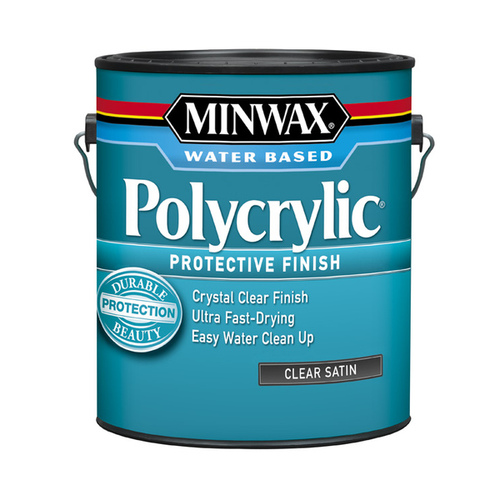 Polycrylic Protective Finish Paint, Liquid, Crystal Clear, 1 gal, Can