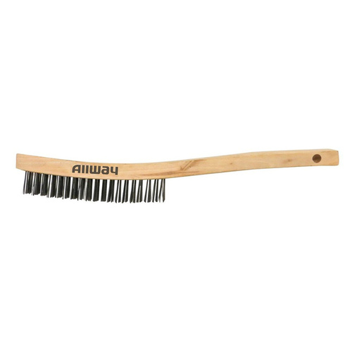 Allway WBC319 Wire Brush, Wood Handle, 3 x 19 Rows