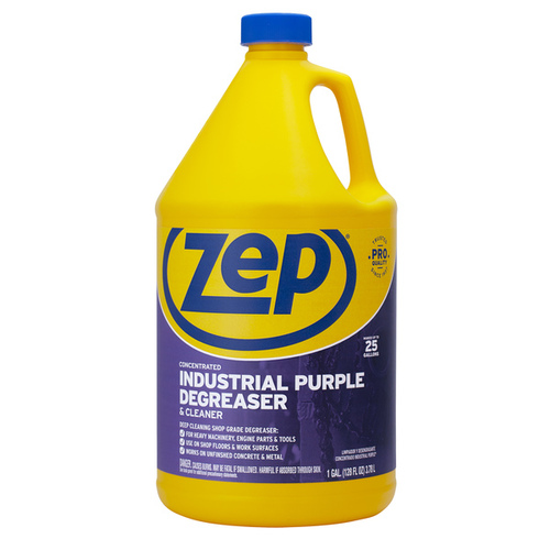 ZU0856128 Cleaner and Degreaser, 1 gal Bottle, Liquid, Mild Ethereal Clear/Purple