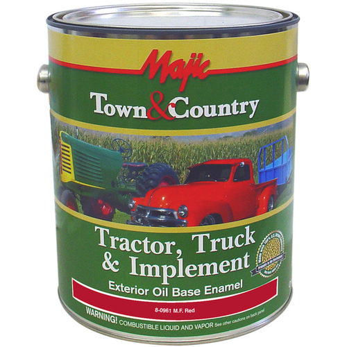 Majic Town & Country Tractor, Truck & Implement Enamel 1 Gal - Massey Ferg Red