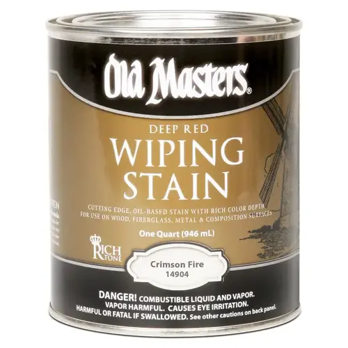 Wiping Stain Semi-Transparent Crimson Fire Oil-Based 1 qt Crimson Fire