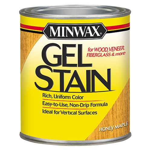 Minwax 260404444 4444 Gel Stain, Honey Maple, Liquid, 0.5 pt