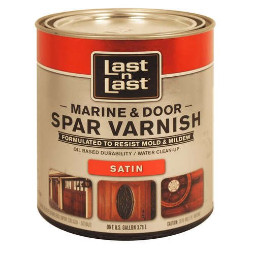 Last N Last 94104 Last n Last Marine & Door Spar Varnish - Satin/Water Clean Up - Gallon