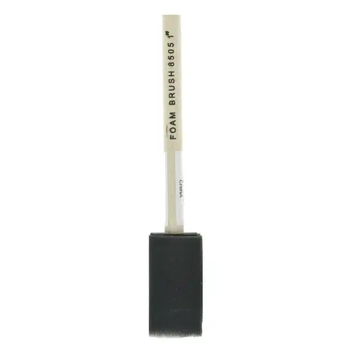 Project Select 1 In. High Density Closed Cell Foam Brush with Wood Peg Handle