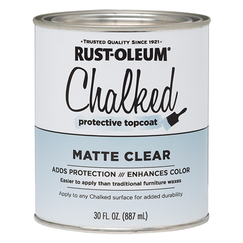 Chalked Chalked Protective Topcoat, Matte, Clear, 30 oz, Quart