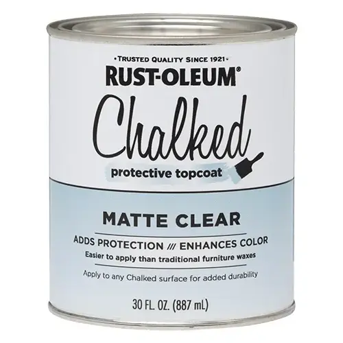 Chalked Chalked Protective Topcoat, Matte, Clear, 30 oz, Quart - pack of 2