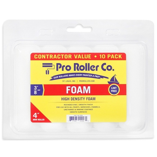 Pro Roller Co CRC-F-04-10PK 4" Foam Mini Roller Cover