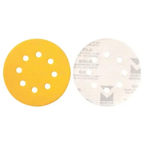 PREMIUM GOLD STERATED SANDING DISCS 6"X 8-HOLE