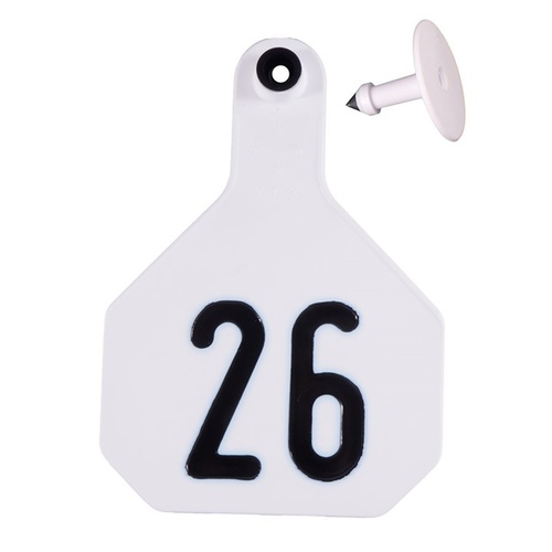 Y-Tex Large White Number Tags (25 per bag)