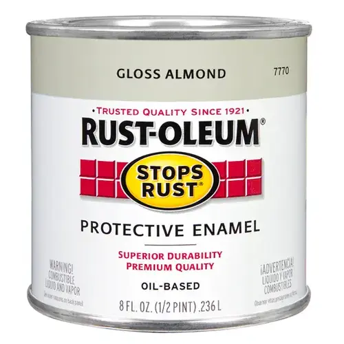 STOPS RUST Protective Enamel, Gloss, Almond, 0.5 pt Can