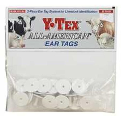 Y-TEX 5901000 White Extra Male Buttons pack of 25