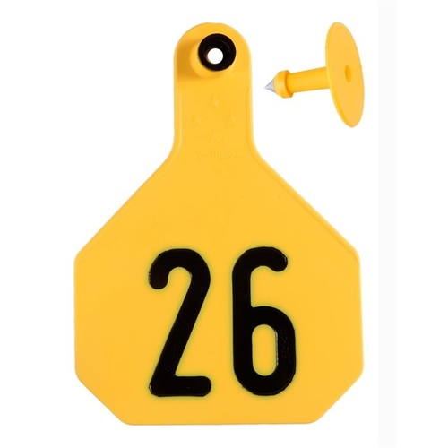 Y-Tex Large Yellow Number Tags (25 per bag)