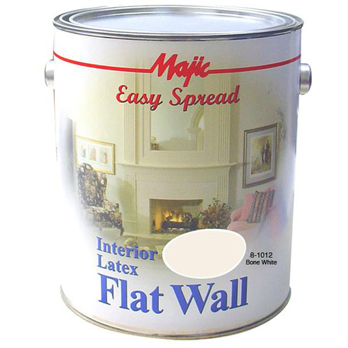 Interior Wall Paint, Flat, Bone White, 1 gal Pail - pack of 4