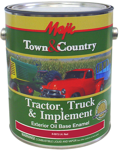 TRUE VALUE MFG COMPANY 8-0972-1 Majic Town & Country Tractor, Truck & Implement Enamel 1 Gal - Int'l Harvest Red