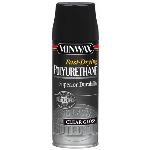 Polyurethane, Gloss, Liquid, Clear, 11.5 oz, Aerosol Can