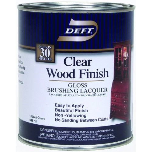 Deft 12748-XCP4 Brushing Lacquer Gloss Clear Oil-Based 1 qt Clear - pack of 4