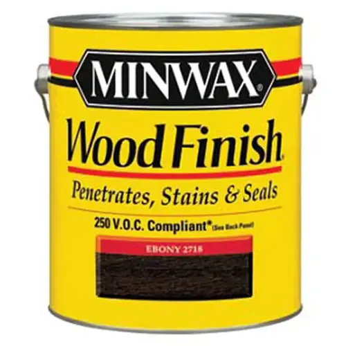 Wood Finish Wood Stain, Ebony, Liquid, 1 gal, Can - pack of 2