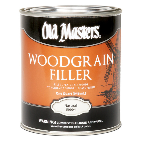Old Masters 50004 Woodgrain Filler, Natural, Liquid, 1 qt, Can