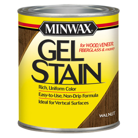 Minwax 260604444 4444 Gel Stain, Walnut, Liquid, 0.5 pt