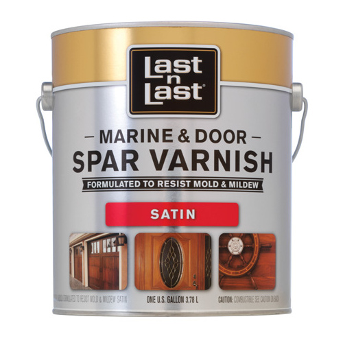 Last N Last 50801 Door and Window Finish, Satin, Amber, Liquid, 1 gal