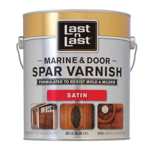 Door and Window Finish, Satin, Amber, Liquid, 1 gal - pack of 2