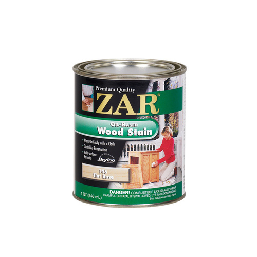 ZAR 14512 Wood Stain, Tint Base, Dark Brown, Liquid, 1 qt, Can