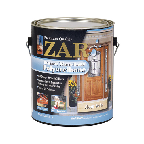 ZAR Water-Based Exterior Polyurethane 1 Gallon - Satin Amber