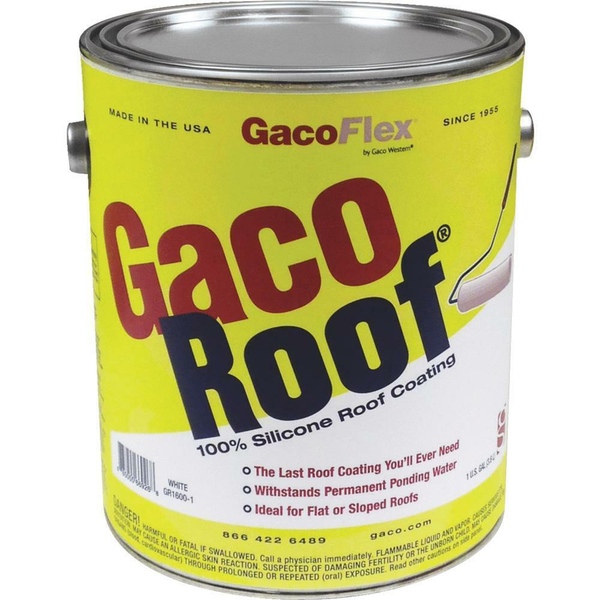 GacoFlex GACSRC1 GacoRoof 100% Silicone Roof Coating White 1-Gallon