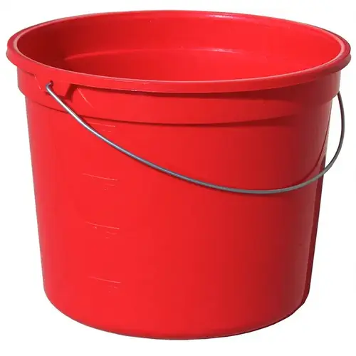 05160 Paint Pail, 5 qt Capacity, Plastic, Red