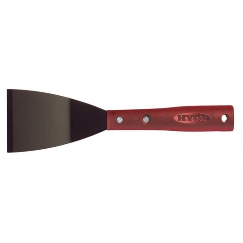 Bent Chisel Scraper, 3 in W Blade, HCS Blade, Polypropylene Handle, Contour-Grip Handle