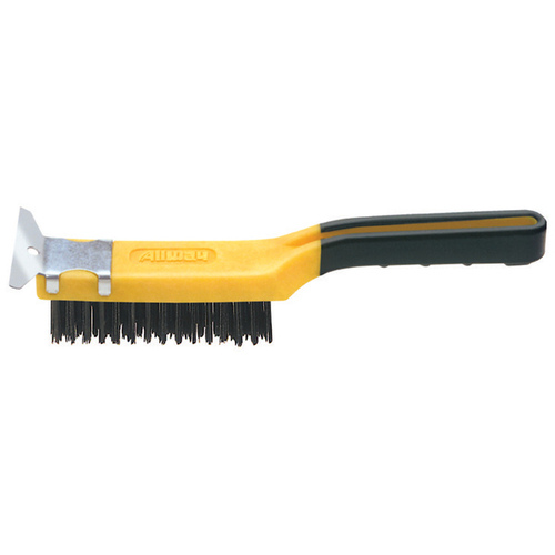 Wire Brush, Carbon Steel Bristle, 12 in OAL