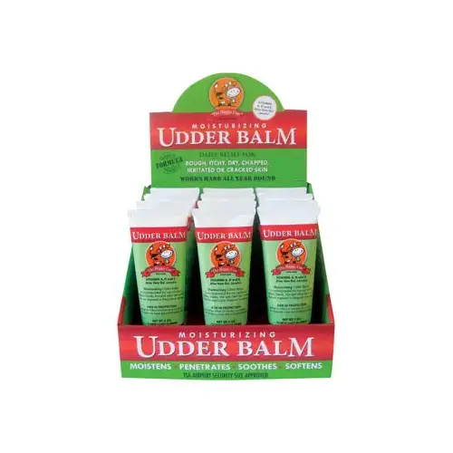 Happy Cow Moisturizing Udder Balm 3-oz Tube Display - pack of 18