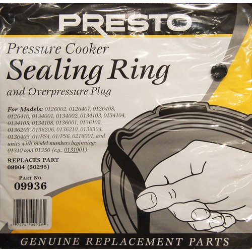 Presto 09936 Sealing Ring & Overpressure Plug for Pressure Cookers