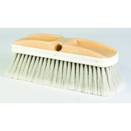 Washing Brush, 2-1/2 in L Trim, 9 in OAL, Synthetic Trim, Poly Handle