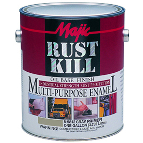 Rust-Preventative Primer, Matte, Gray, 1 gal, Pail - pack of 4