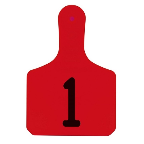 Y-Tex Numbered Calf Y-Tag Ear Tags - Red - Numbered 1-25