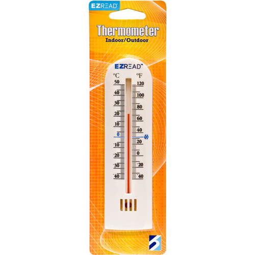 Thermometer Indoor/Outdoor Vertical 6.5" White