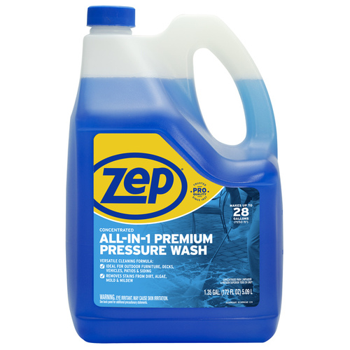 Pressure Washer Concentrate, Liquid, Characteristic, 1.35 gal Light Blue