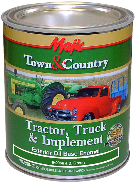 TRUE VALUE MFG COMPANY 8-0966-2 Majic Town & Country Tractor, Truck & Implement Enamel Qt - JD Green