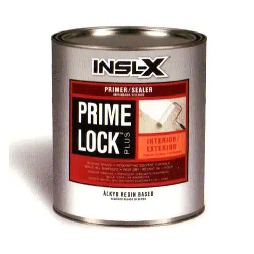 Insl-X PS8000099-04 Primer and Sealer Prime Lock Plus White Flat Alkyd Resin 1 qt White