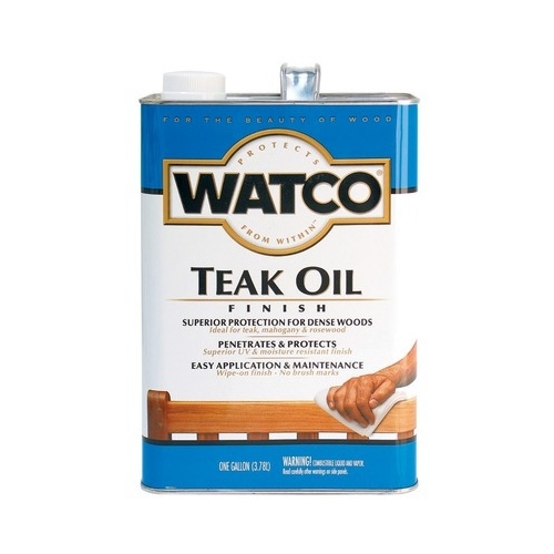 Teak Oil Finish, Flat/Matte, Liquid, 1 gal, Can