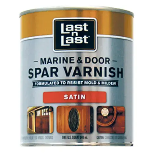 Marine and Door Spar Varnish, Satin, Amber, Liquid, 1 qt, Can - pack of 6