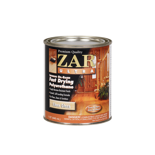 ZAR 32812 Polyurethane, Gloss, Liquid, Clear, 1 qt, Can