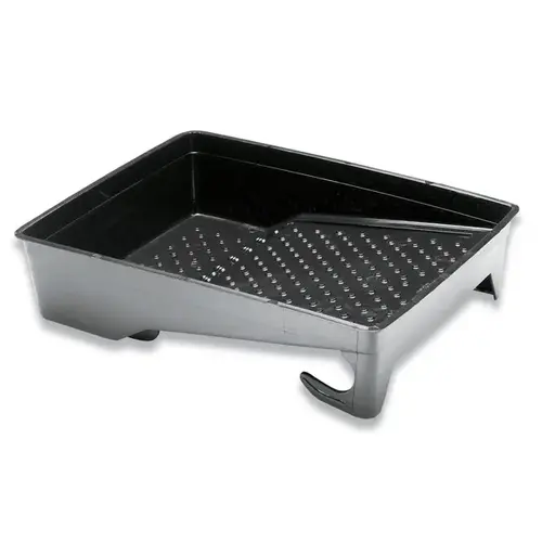 Paint Tray, 14-1/2 in L, 11 in W, 2 qt Capacity, Polypropylene, Black