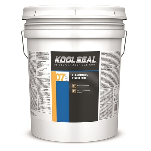 KOOL SEAL KS0063300-20 Elastomeric Roof Coating, White, 4.75 gal Pail, Liquid